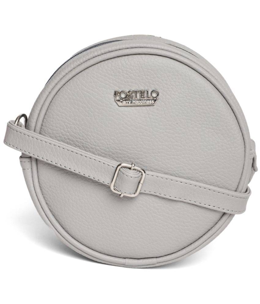     			Fostelo Sling Bag PU Set of 1 ( Grey Melange )