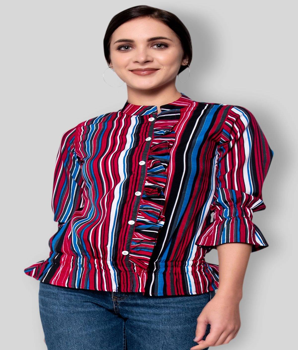     			GOD BLESS - Multicolor Crepe Women's Bottom Tight Top ( Pack of 1 )