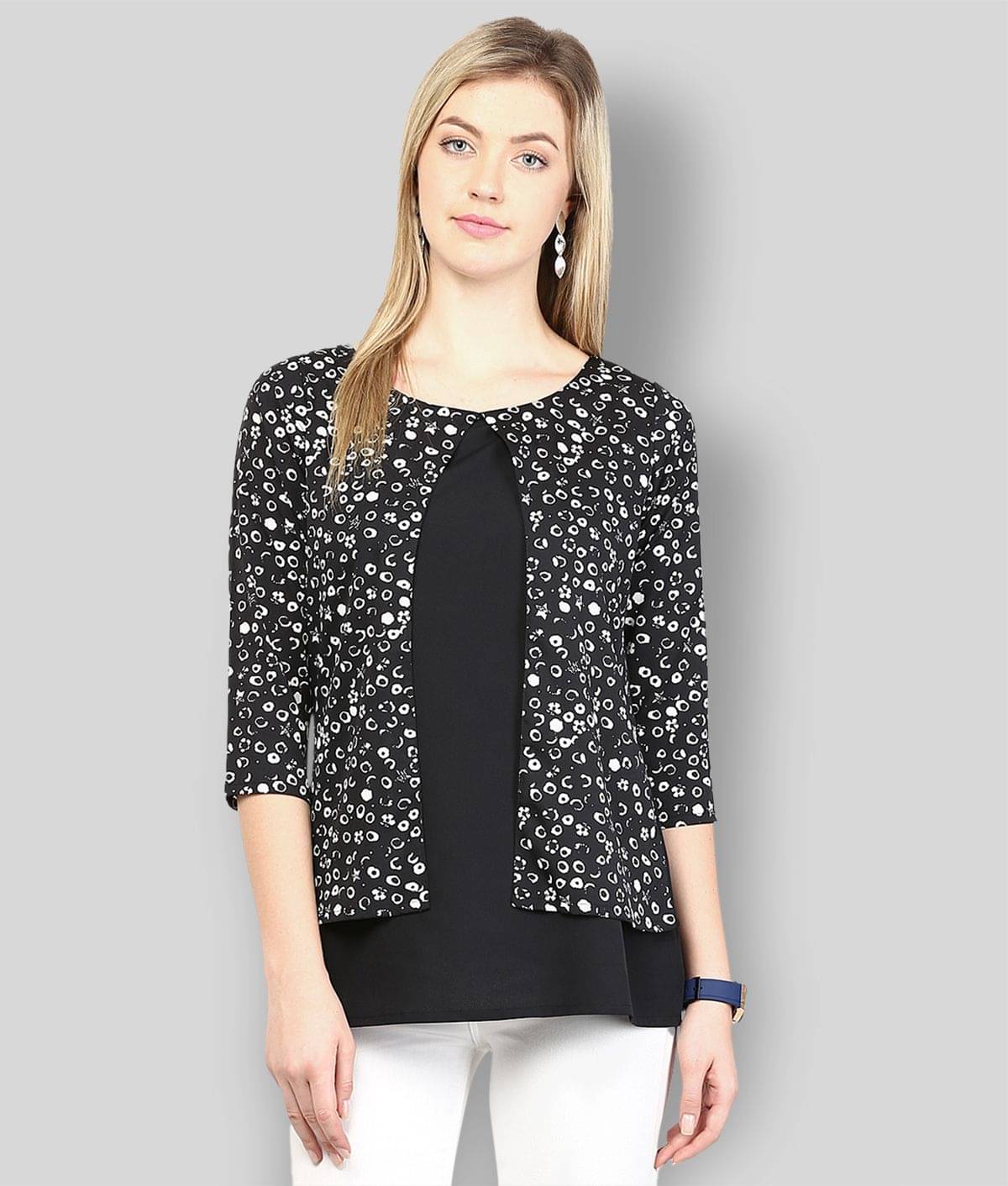 Rare Women's Crepe Regular Top ( Black )     			Rare Women's Crepe Regular Top ( Black )