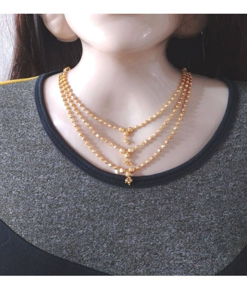     			Soni jewellery Golden Alloy Necklace ( Pack of 1 )