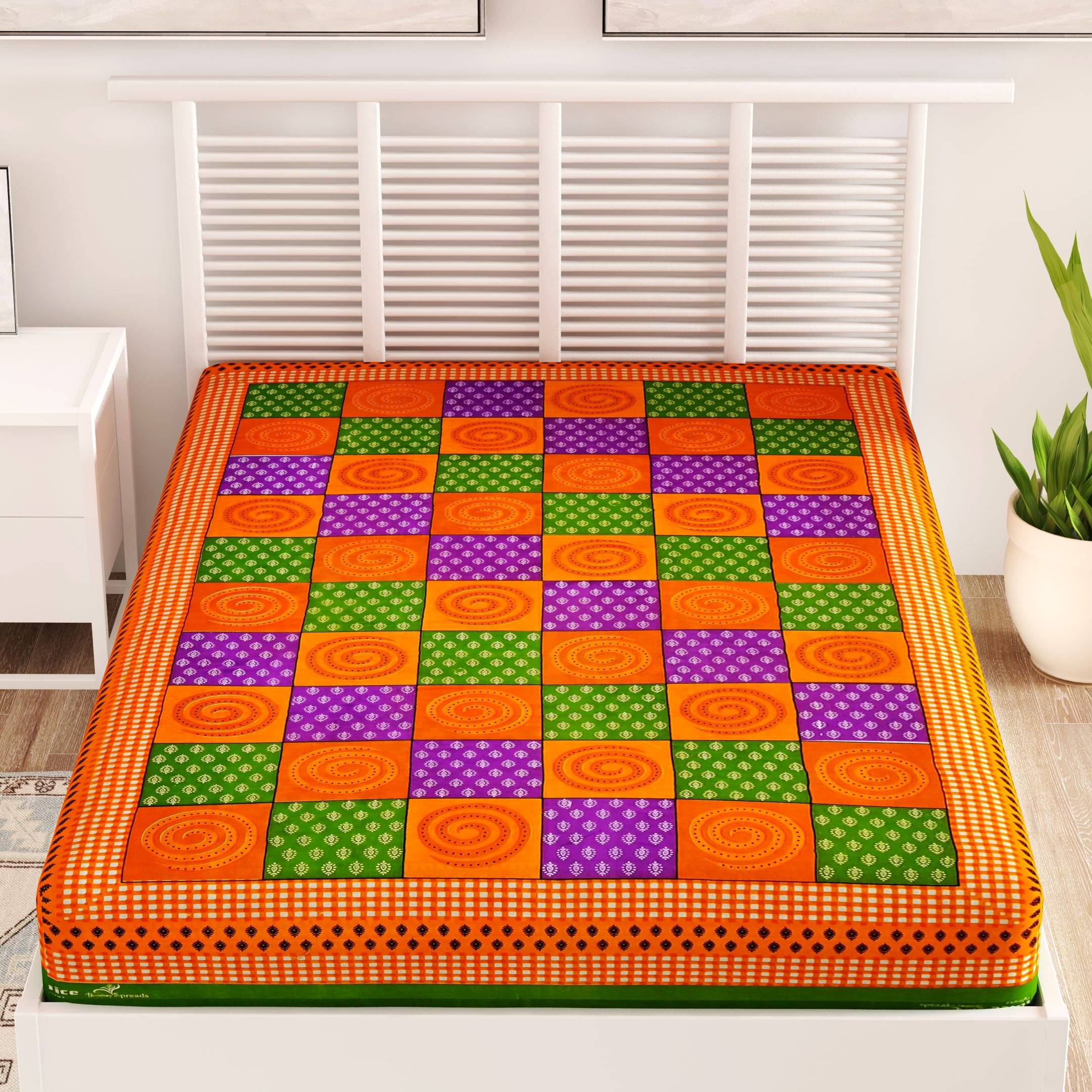     			Uniqchoice 100% Cotton Single Bedsheet ( Green )