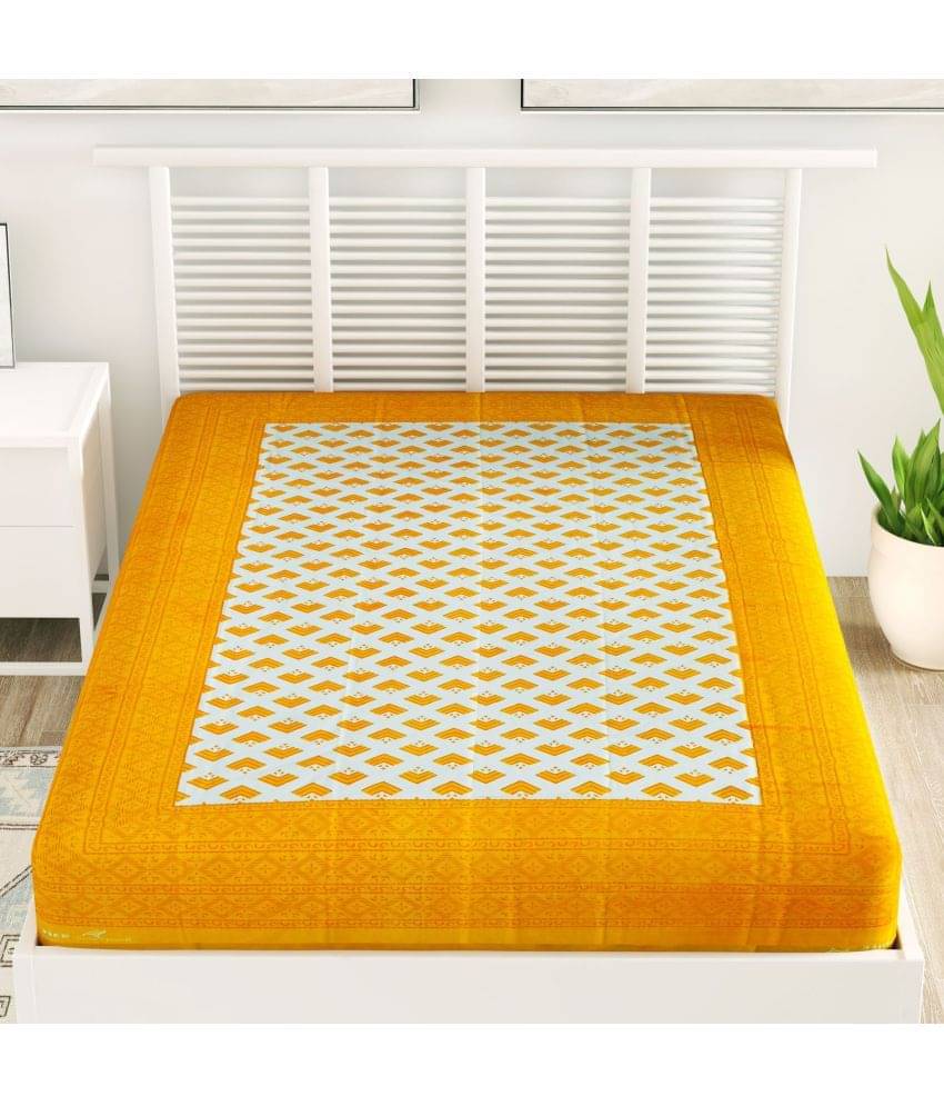     			Uniqchoice 100% Cotton Single Bedsheet ( Yellow )