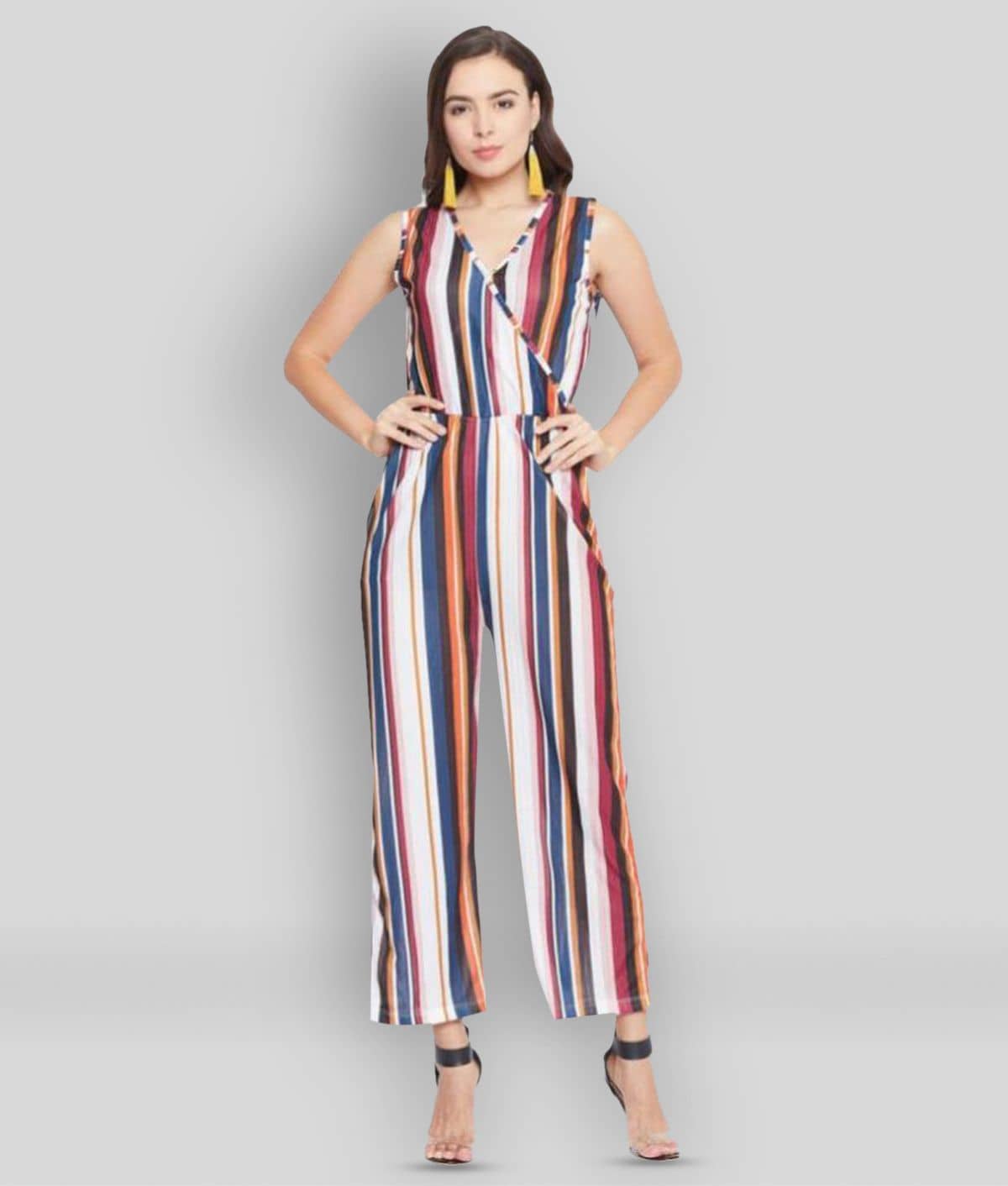 AUSTIN WOOD - Multicolor 100% Cotton Regular Fit Women's Jumpsuit ( Pack of 1 )