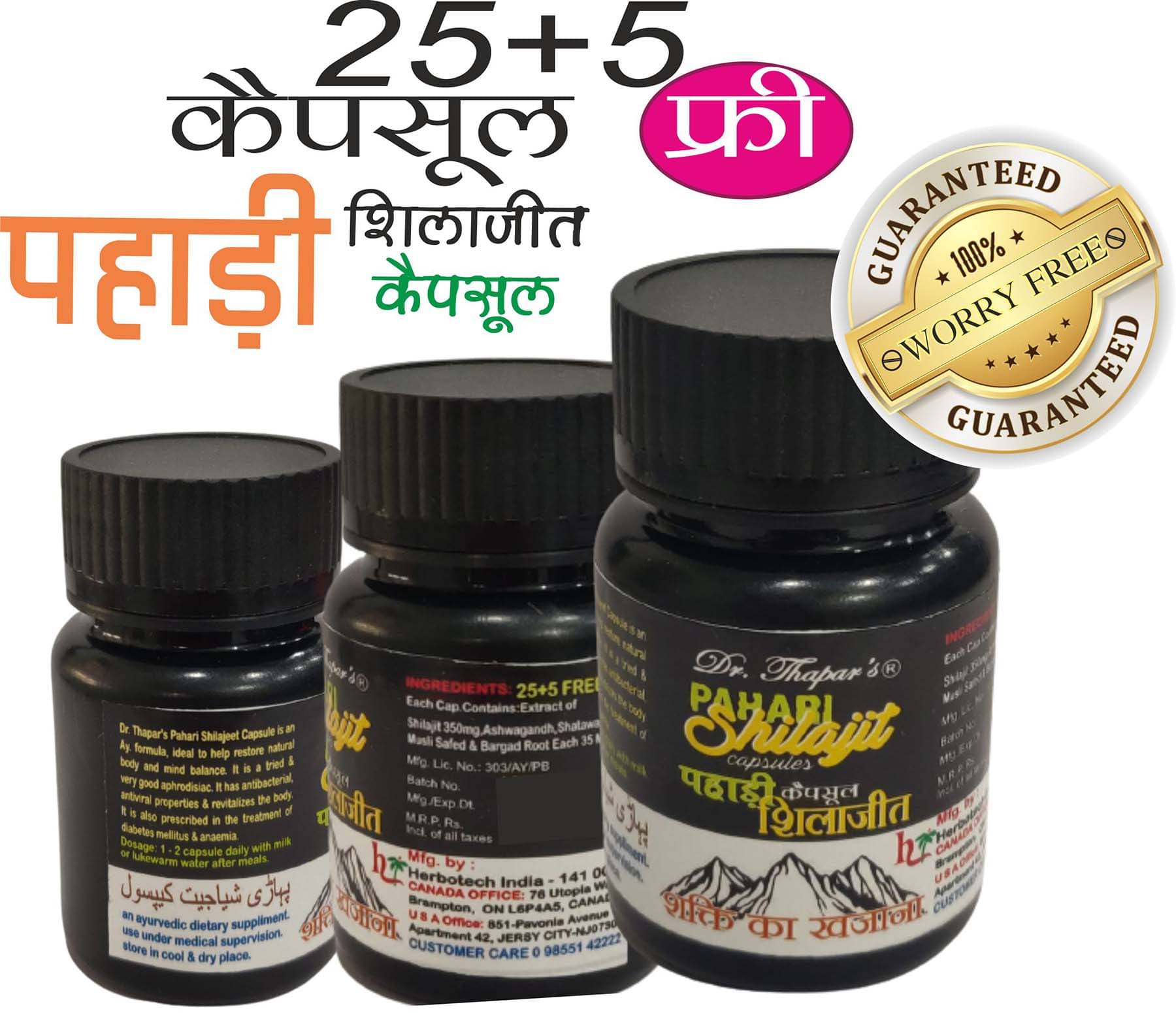     			Dr. Thapar'S Pahari Shilajit Full Power Capsule 25+5 Free