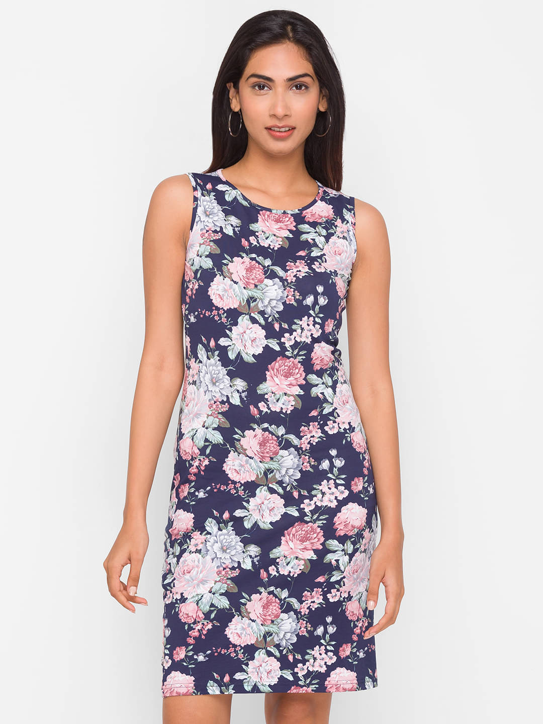     			Globus - Navy Blue Polyester Women's Bodycon Dress ( Pack of 1 )