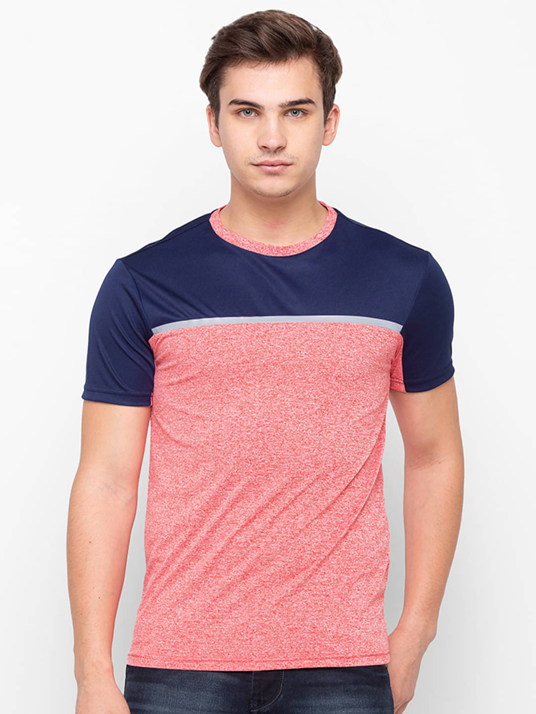     			Globus - Orange Polyester Slim Fit Men's T-Shirt ( Pack of 1 )