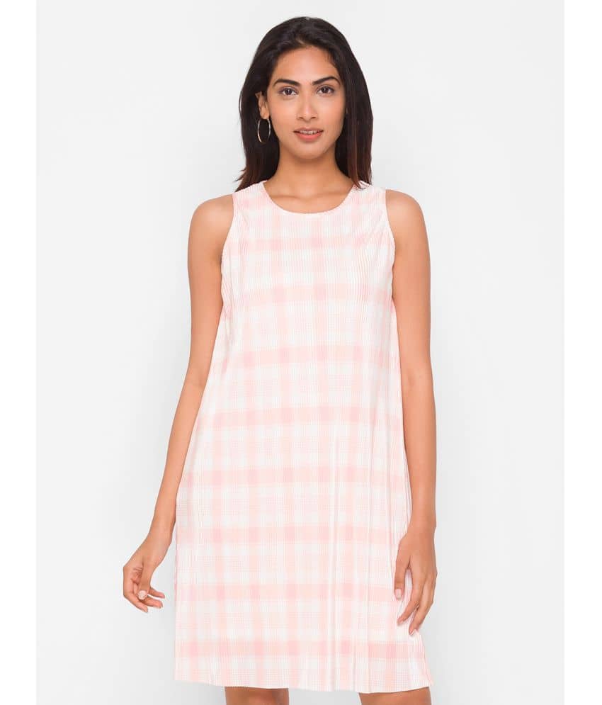 Globus - Peach Polyester Women's Bodycon Dress ( Pack of 1 )