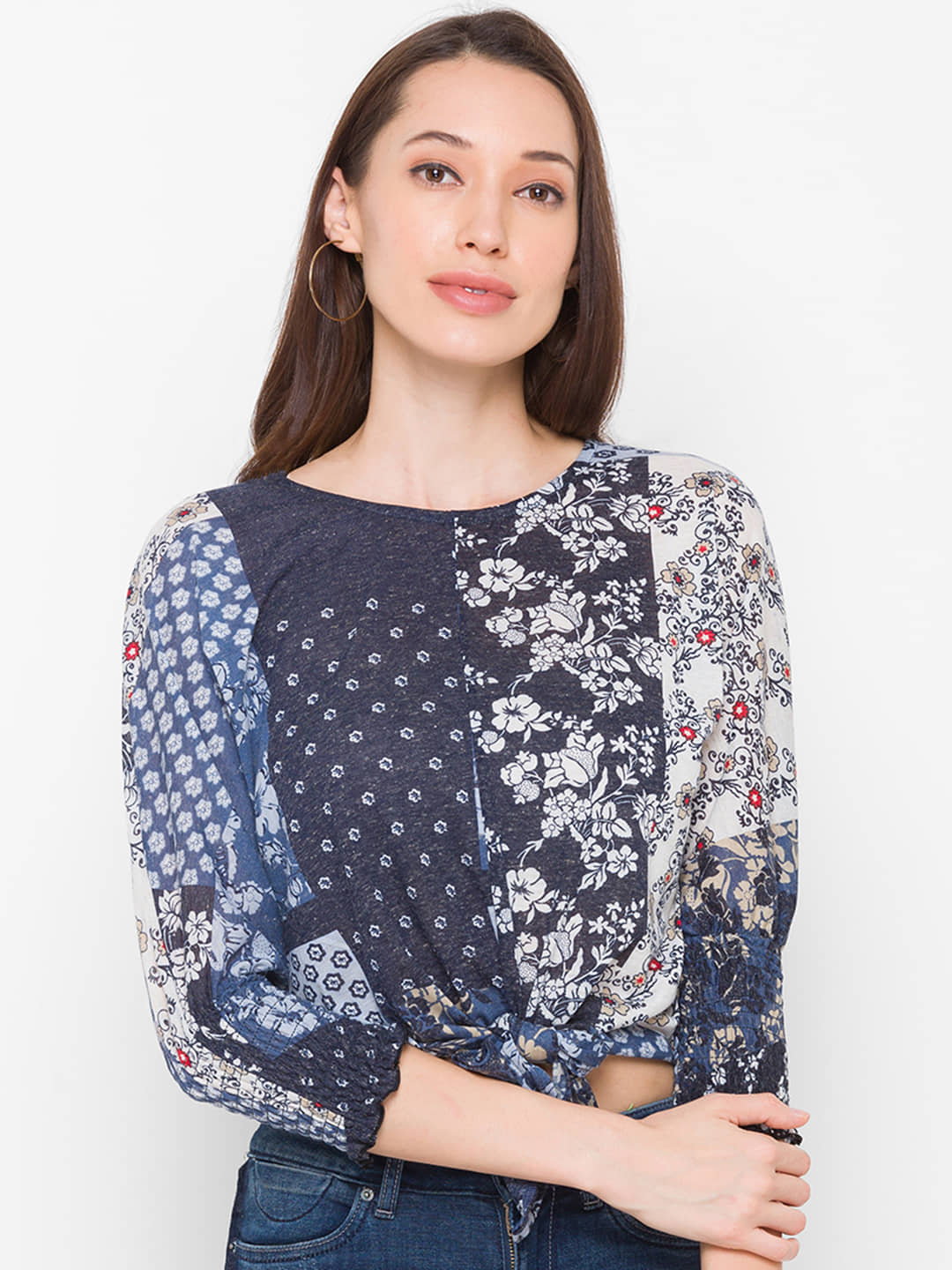 Globus - White Cotton Blend Women's Regular Top ( Pack of 1 )