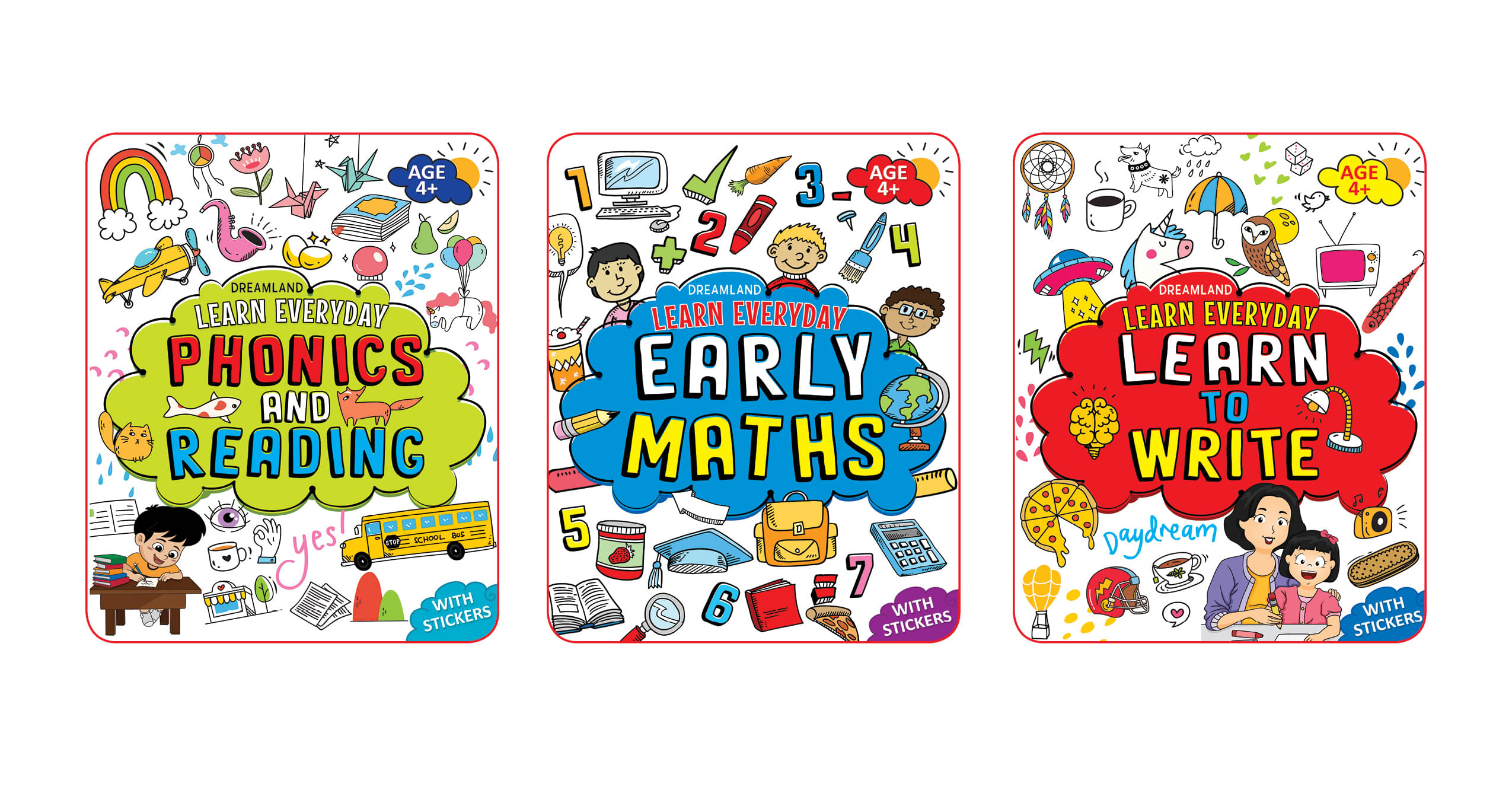 Learn Everyday 3 Books Pack for Children Age 4+     			Learn Everyday 3 Books Pack for Children Age 4+