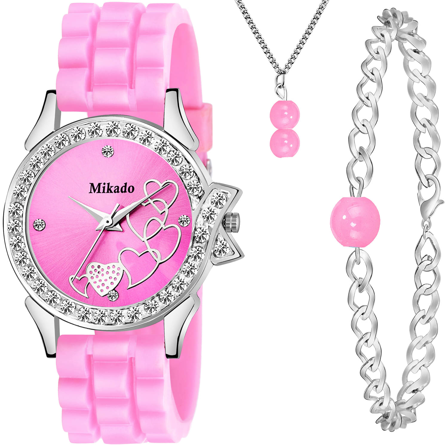     			Mikado - Pink Silicon Analog Womens Watch