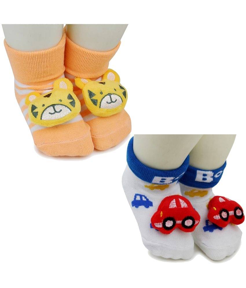 Neska Moda - Multicolor Cotton Boy's Ankle Length Socks ( Pack of 2 ) Neska Moda - Multicolor Cotton Boy's Ankle Length Socks ( Pack of 2 )