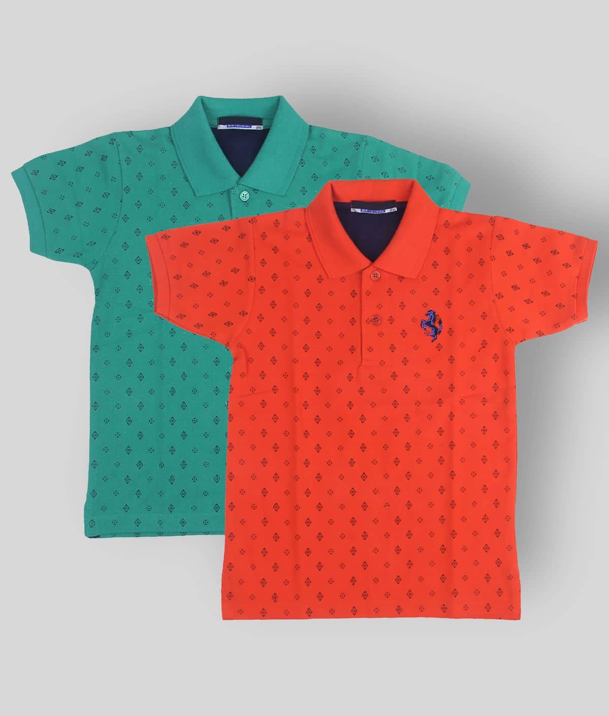 NEUVIN Pack of 2 Boys Cotton Polo T-Shirt ( Multi Color )