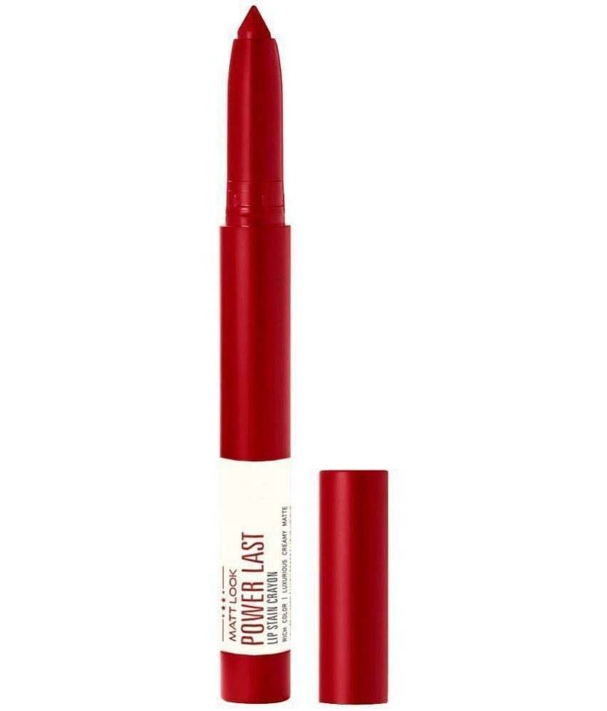 Mattlook Power Last Lip Stain Crayon Lipstick| Rich Color | Non Transfer | Mask Proof | Luxurious Creamy Matte, Rosy Red (2.0gm) Mattlook Power Last Lip Stain Crayon Lipstick| Rich Color | Non Transfer | Mask Proof | Luxurious Creamy Matte, Rosy Red (2.0gm)
