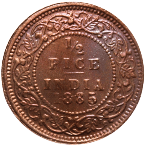     			newWay - 1/2 Pice (1885) 1 Numismatic Coins