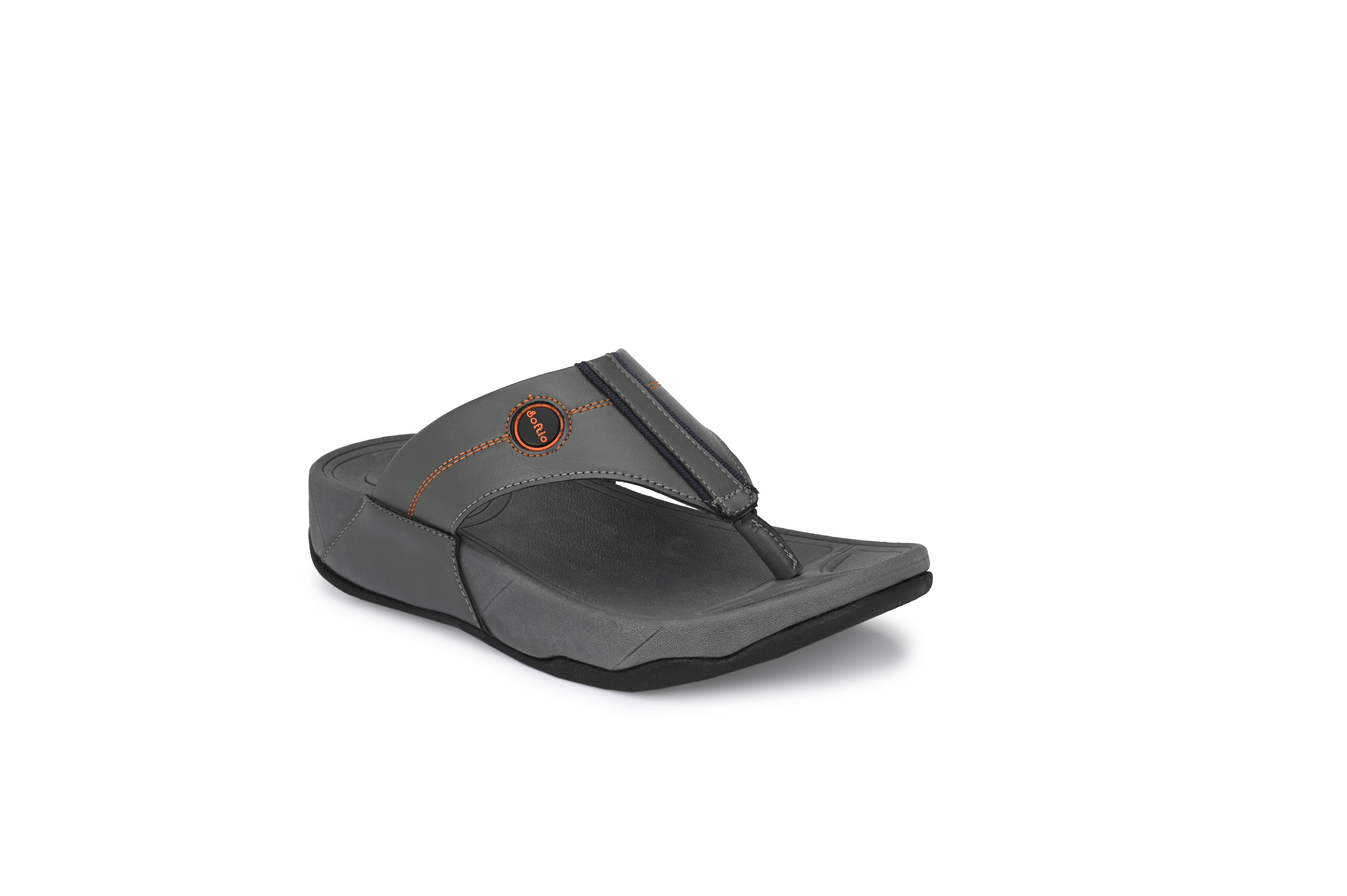 softio - Olive Men's Thong Flip Flop