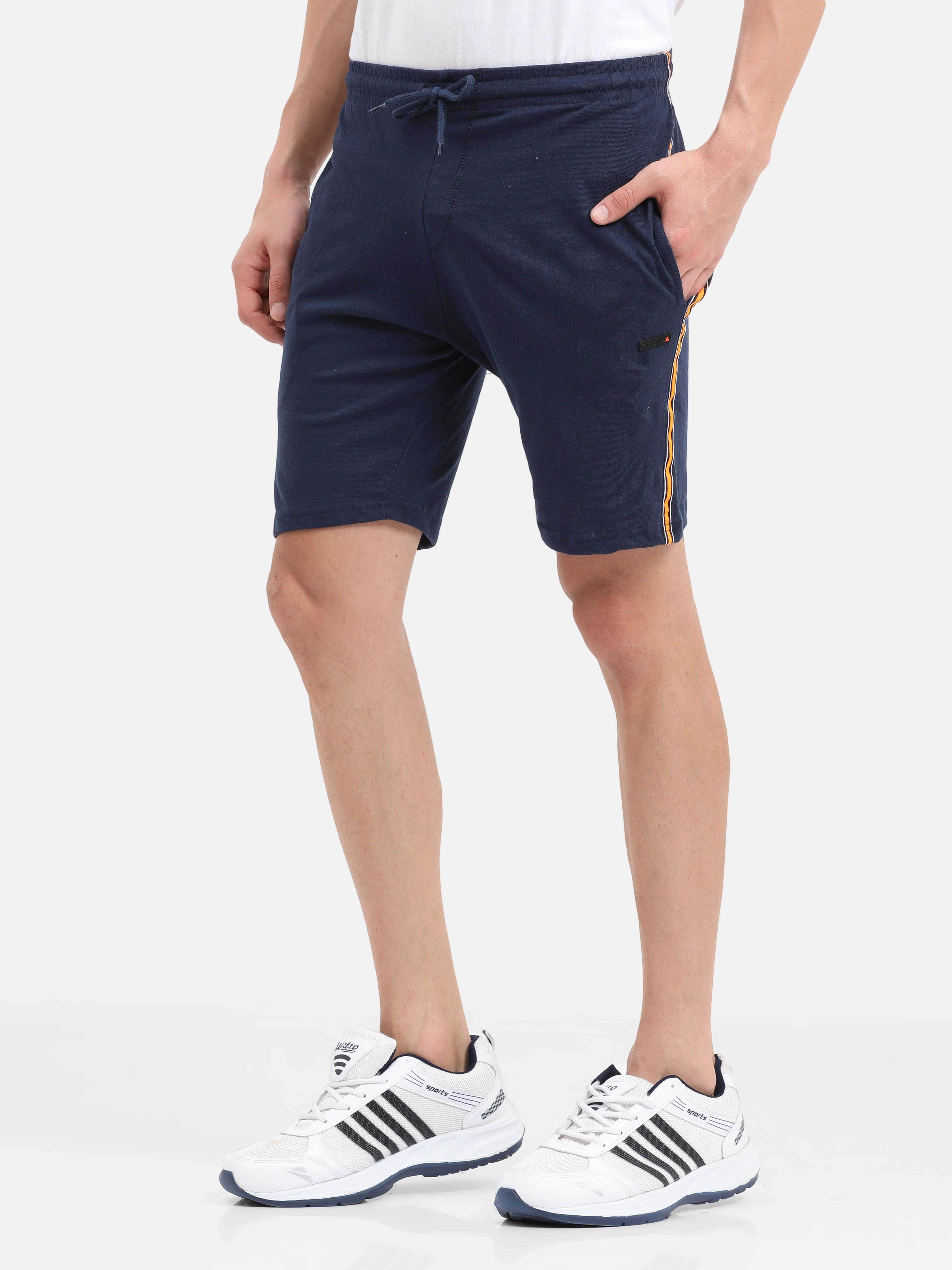 Ardeur - Navy Blue Cotton Blend Men's Shorts ( Pack of 1 ) - Shorts | Buy online on ZillyBuy