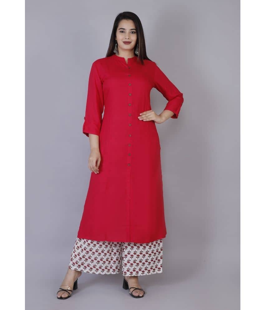 Doriya - Pink A-line Rayon Women's Stitched Salwar Suit ( Pack of 1 )