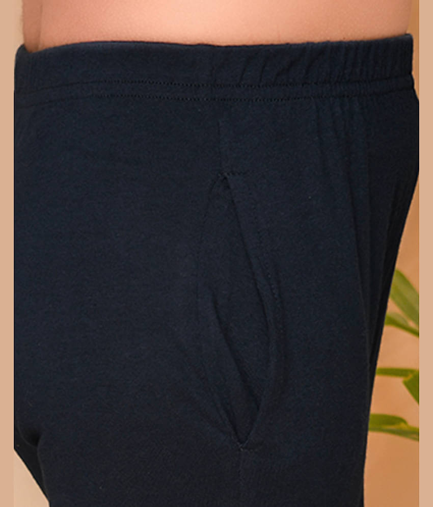 Kids Cave Pack of 1 Girls Cotton Capris ( Blue )