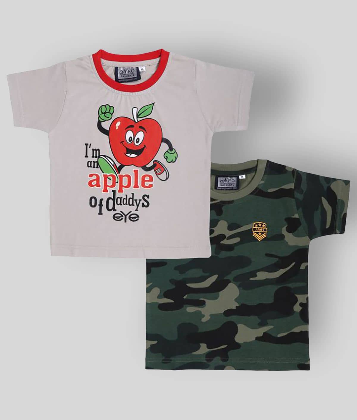 Neo Garments Pack of 1 Boys Cotton T-Shirt ( Multi Color )