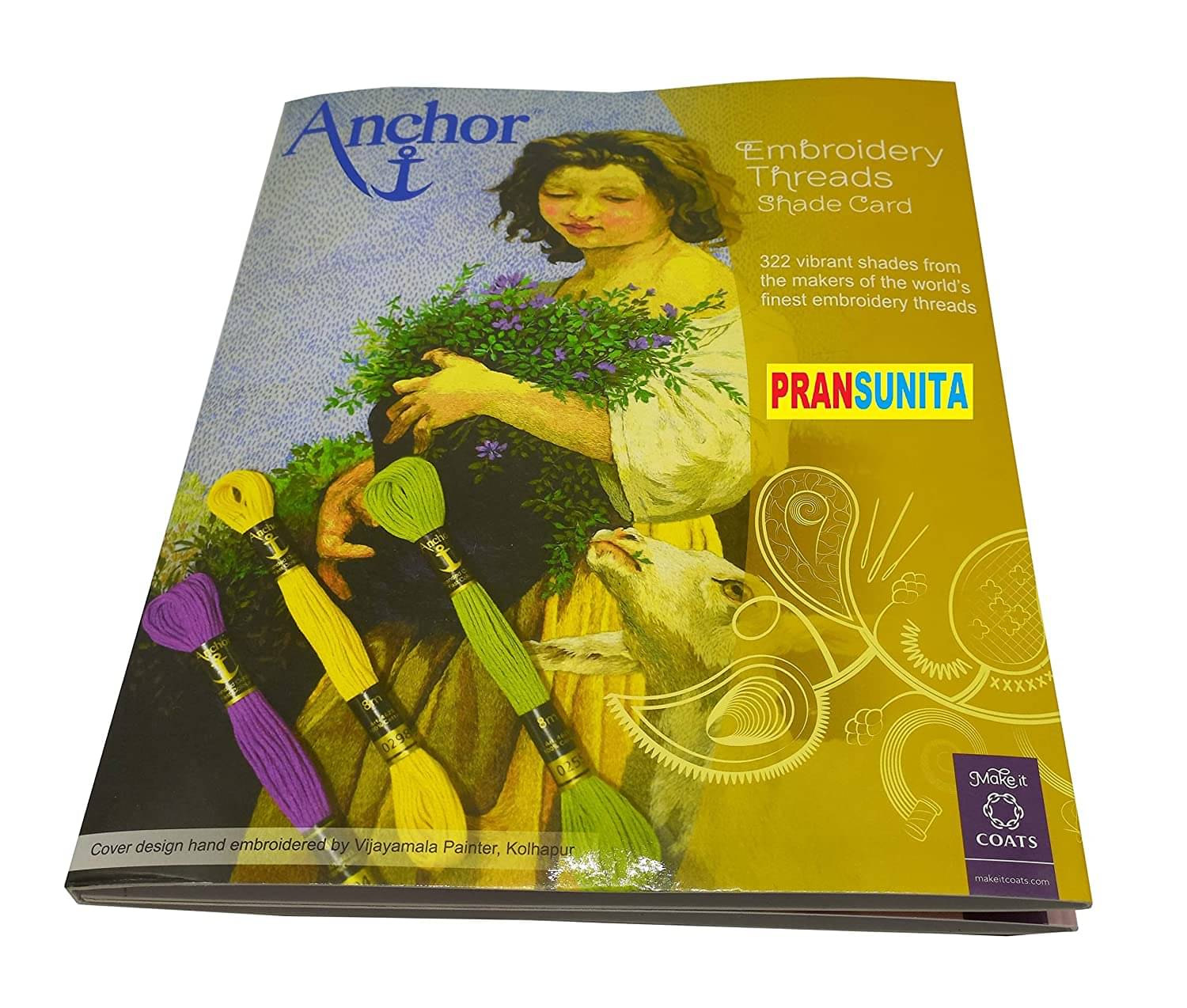 PRANSUNITA Original Anchor Embroidery Threads Color Shade Card – 332 Vibrant Shades with Original Thread Winding- 1 Nos PRANSUNITA Original Anchor Embroidery Threads Color Shade Card – 332 Vibrant Shades with Original Thread Winding- 1 Nos