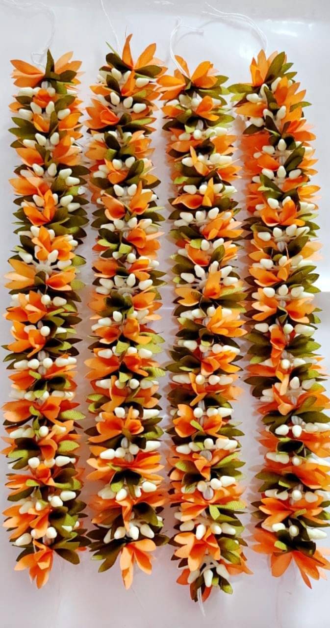 Padmavathi Enterprises - Orange Iris Artificial Flower ( Pack of 4 ) Padmavathi Enterprises - Orange Iris Artificial Flower ( Pack of 4 )
