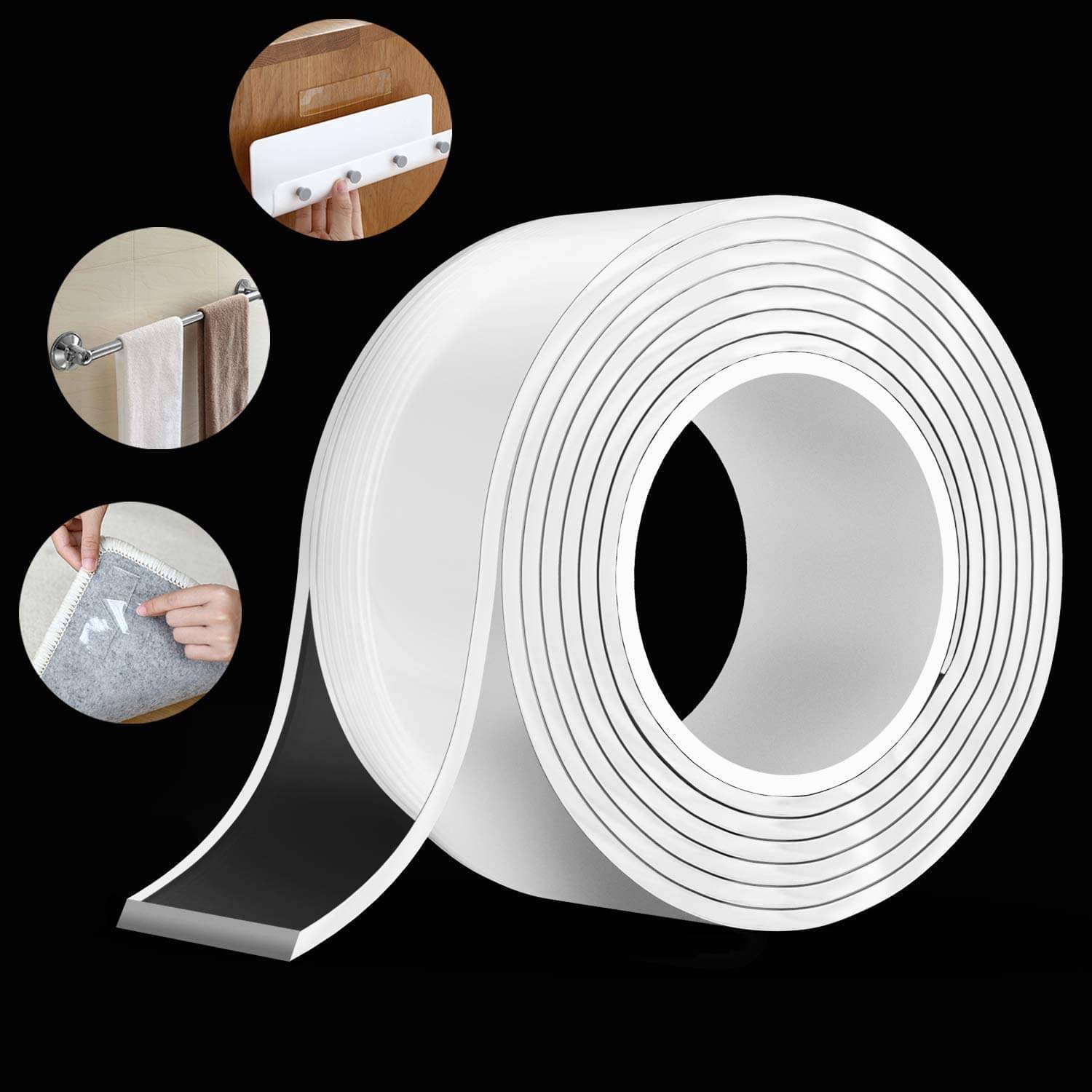     			Rangwell White Polyester Ivy Grip Tape Rubber Wash Basin Tap (Pillar Cock)