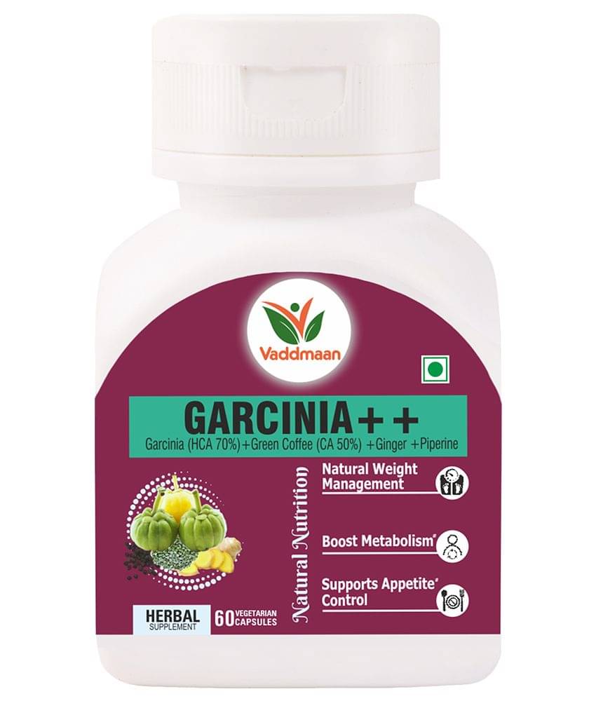     			Vaddmaan Garcinia++ Keto Advanced Weight Management Supplement With Garcinia Cambogia (Hca 70%) Green Coffee Bean, Black Pepper Extracts (Pack of 1)