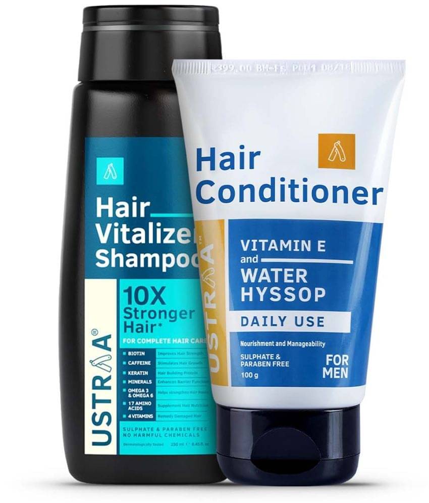 Ustraa Hair Vitalizer Shampoo - 250ml & Daily Use Hair Conditioner - 100g     			Ustraa Hair Vitalizer Shampoo - 250ml & Daily Use Hair Conditioner - 100g