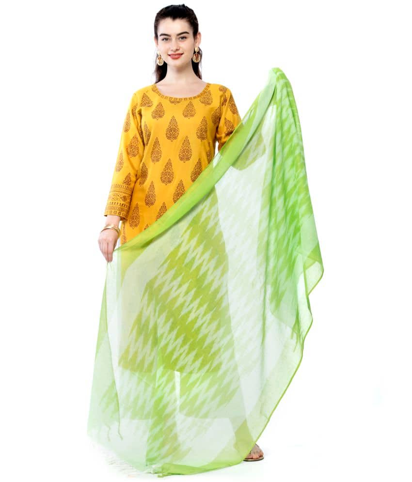 A R Silk - Green Cotton Women's Dupatta - ( Pack of 1 ) - Dupattas & Shawls | Buy online on ZillyBuy