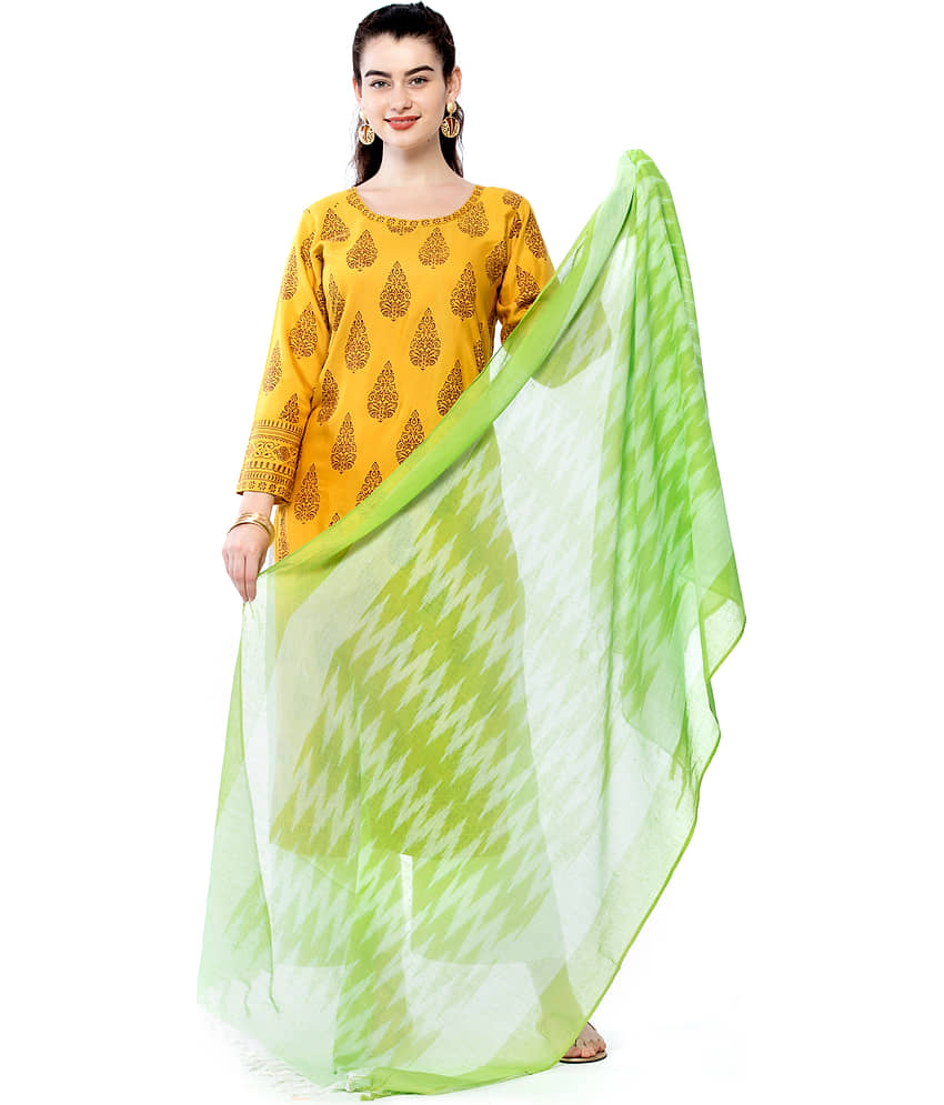 A R Silk - Green Cotton Women's Dupatta - ( Pack of 1 ) - Dupattas & Shawls | Buy online on ZillyBuy