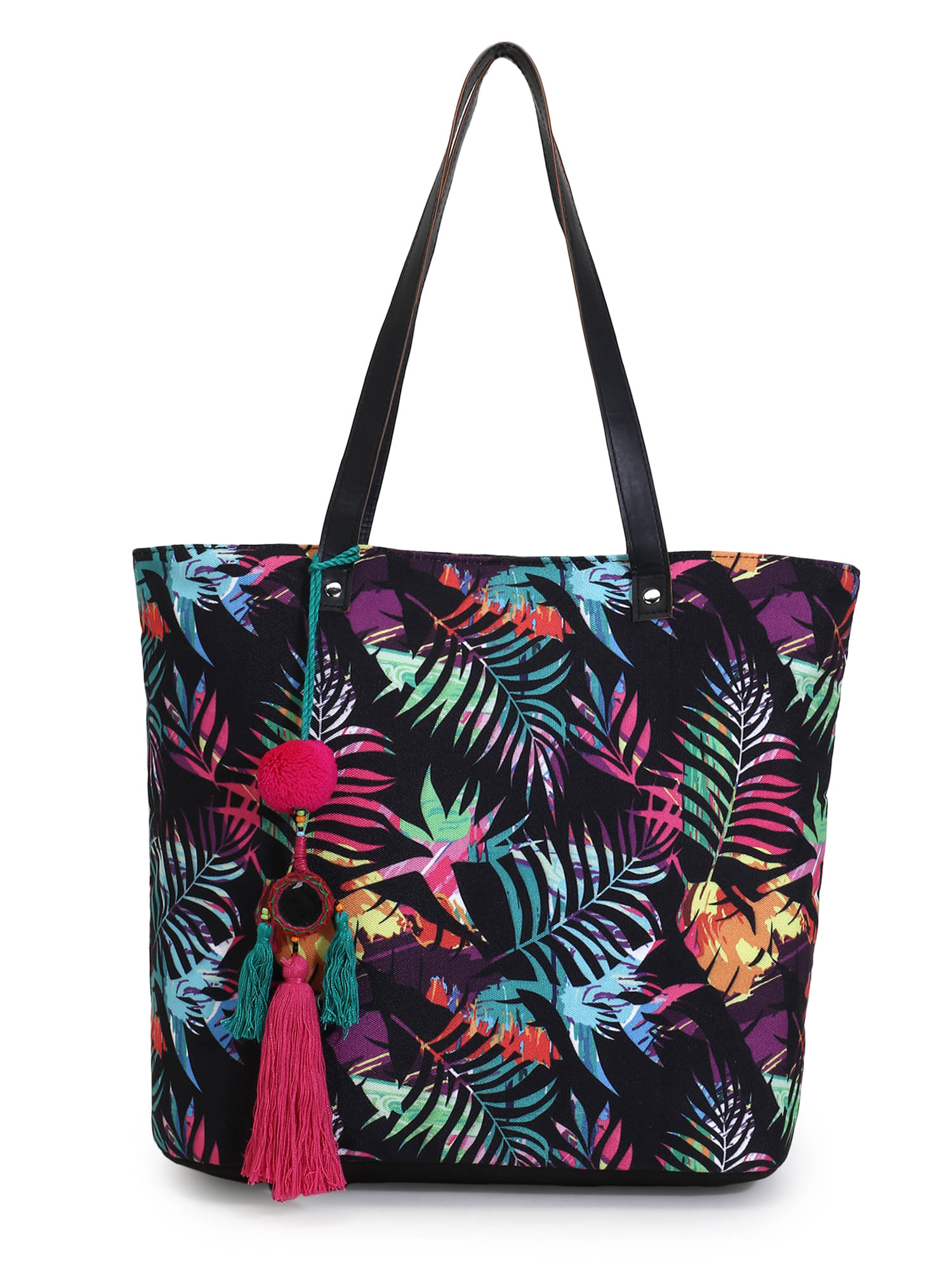     			Anekaant Black Cotton Tote Bag