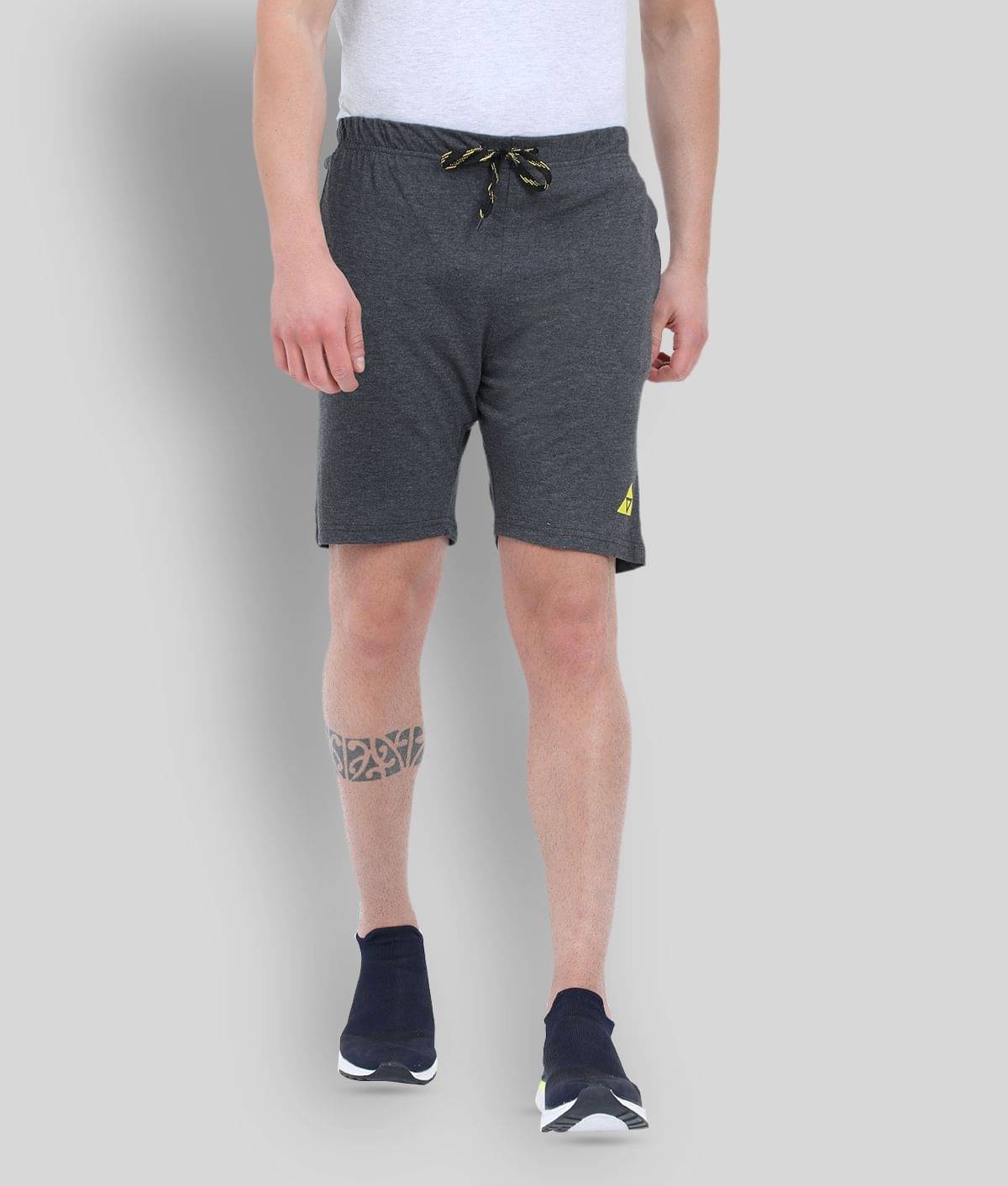 Ardeur - Grey Cotton Blend Men's Shorts ( Pack of 1 )     			Ardeur - Grey Cotton Blend Men's Shorts ( Pack of 1 )