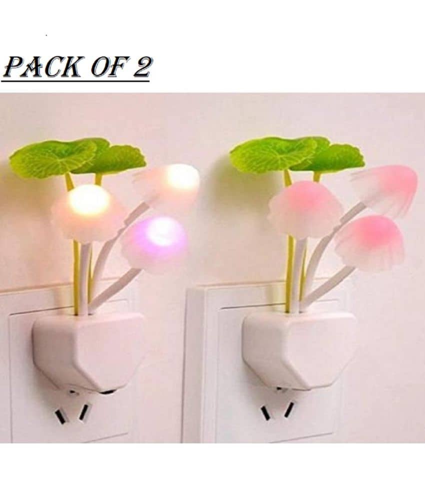 Arzet FANCY MUSHROOM SHAPE AUTOMATIC SENSOR COLOR CHANGING NIGHT LAMP Night Lamp Multi - Pack of 1