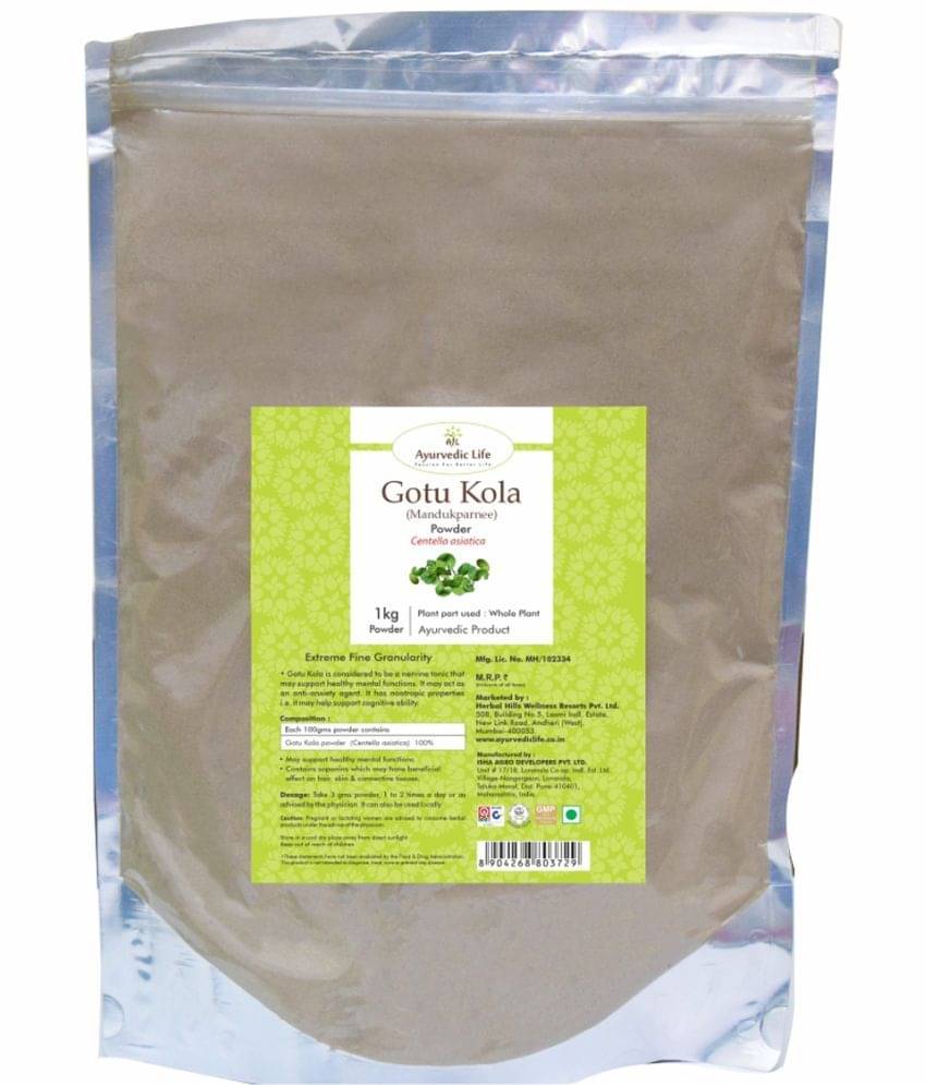 Ayurvedic Life Gotu Kola Powder 1 Kg Pack of 1     			Ayurvedic Life Gotu Kola Powder 1 Kg Pack of 1
