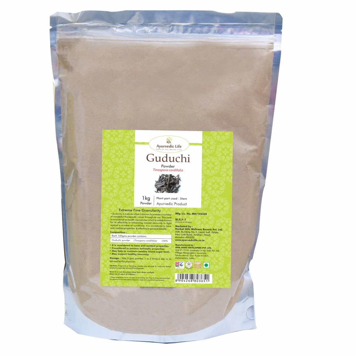 Ayurvedic Life Guduchi Powder 1 Kg Pack of 1