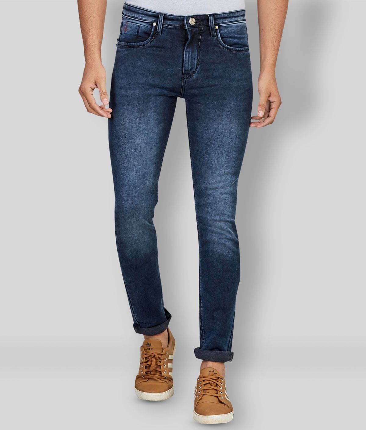 Hasasi Denim - Blue 100% Cotton Regular Fit Men's Jeans ( Pack of 1 )     			Hasasi Denim - Blue 100% Cotton Regular Fit Men's Jeans ( Pack of 1 )