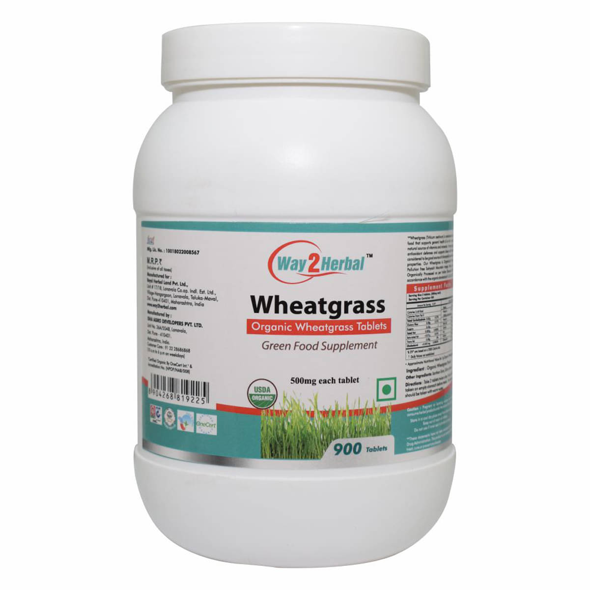 Way2Herbal Wheatgrass Tablet 900 No.S Pack of 1 Way2Herbal Wheatgrass Tablet 900 No.S Pack of 1