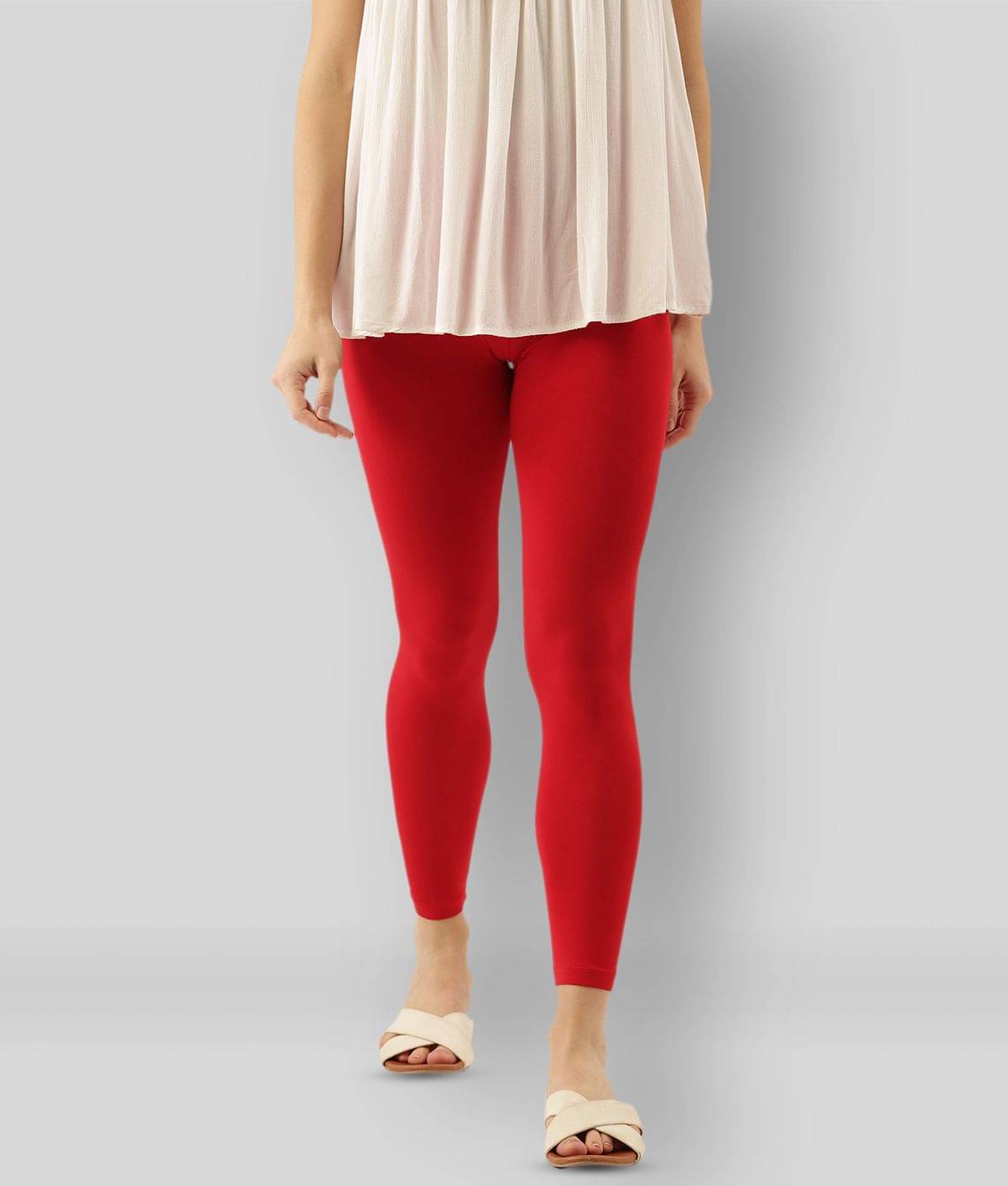     			Zebu - Red Viscose Women's Jeggings ( Pack of 1 )