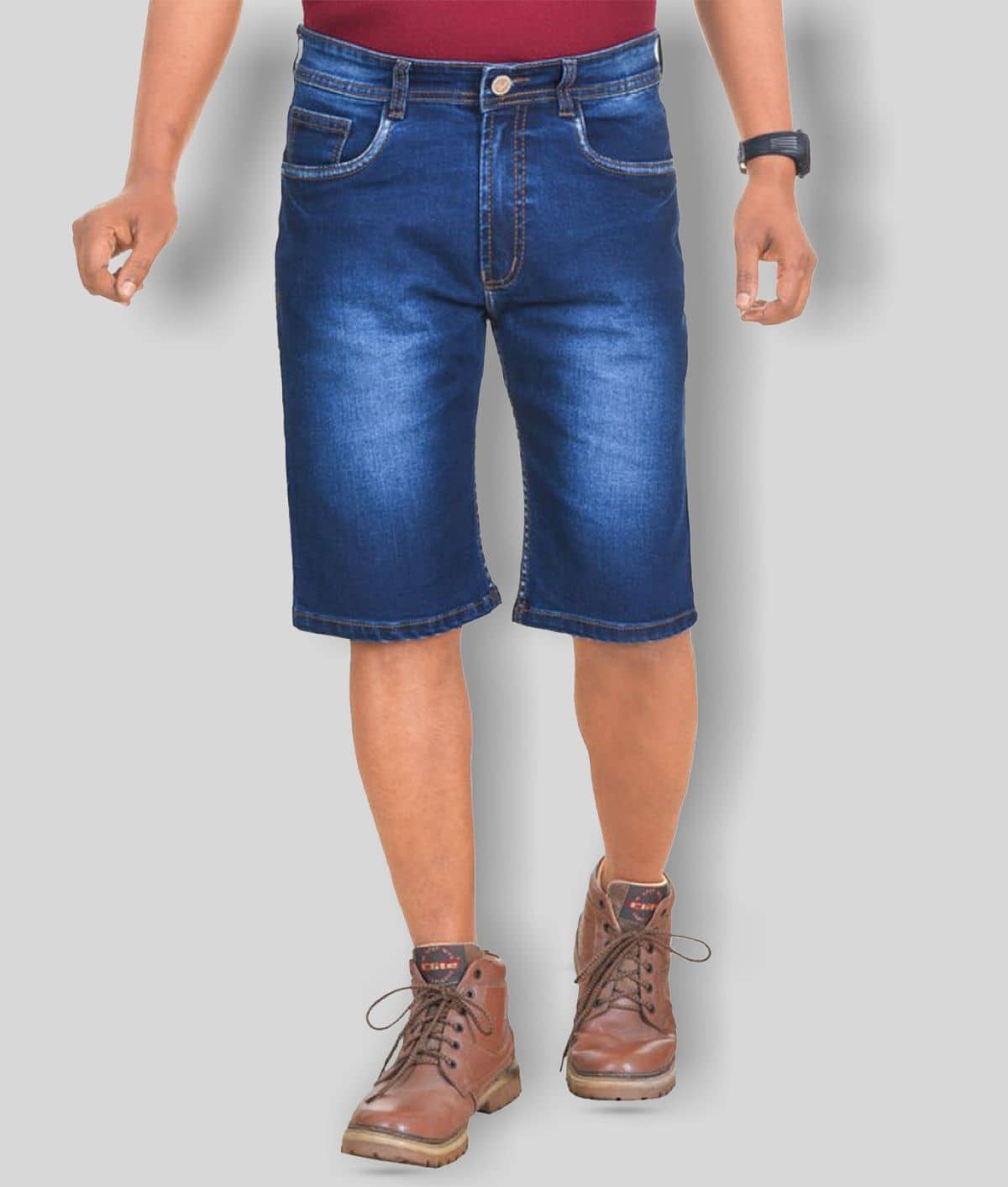 plounge - Blue Cotton Blend Men's Shorts ( Pack of 1 ) - Shorts | Buy online on ZillyBuy