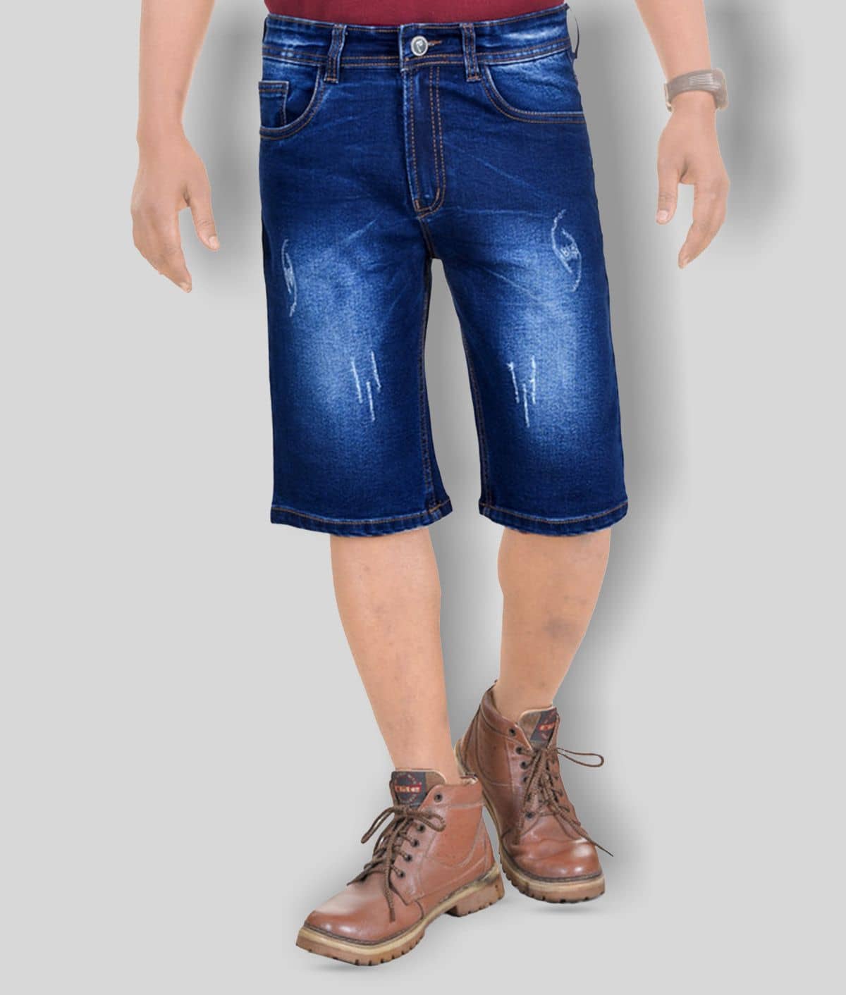 plounge - Blue Cotton Blend Men's Shorts ( Pack of 1 ) - Shorts | Buy online on ZillyBuy