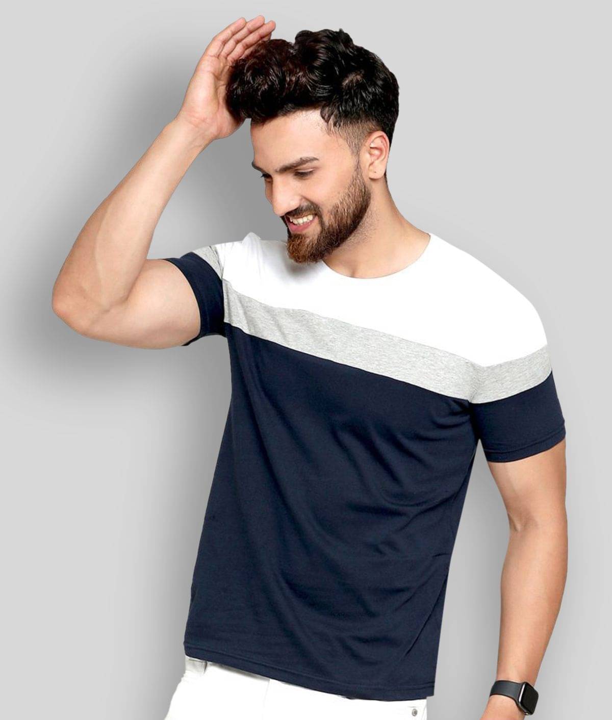 AUSK Pack of 1 Cotton Regular Fit Men's T-Shirt ( Multicolor )     			AUSK Pack of 1 Cotton Regular Fit Men's T-Shirt ( Multicolor )