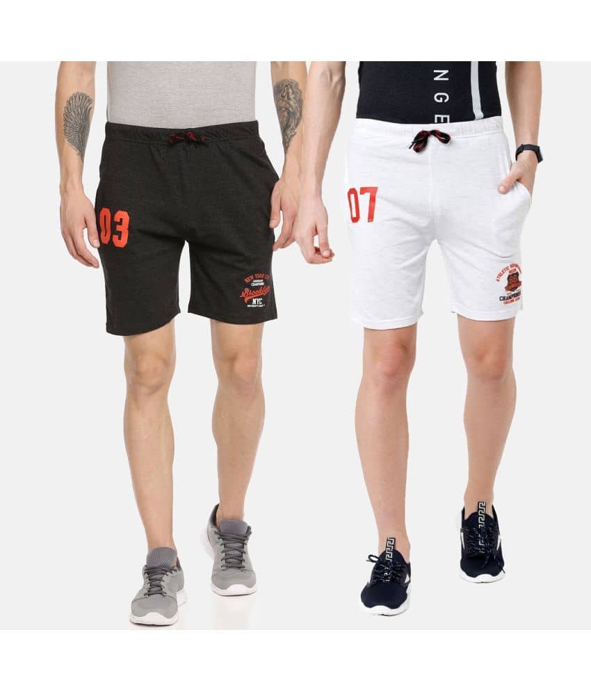 Ardeur - Cotton Blend Multi Men's Shorts ( Pack of 2 ) - Shorts | Buy online on ZillyBuy