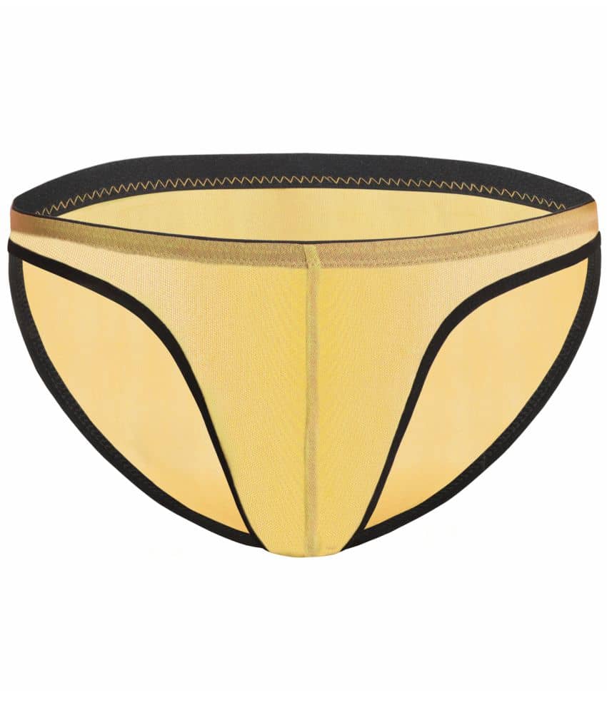 Bruchi Club Pack of 1 Lycra Briefs For Men's ( Yellow )