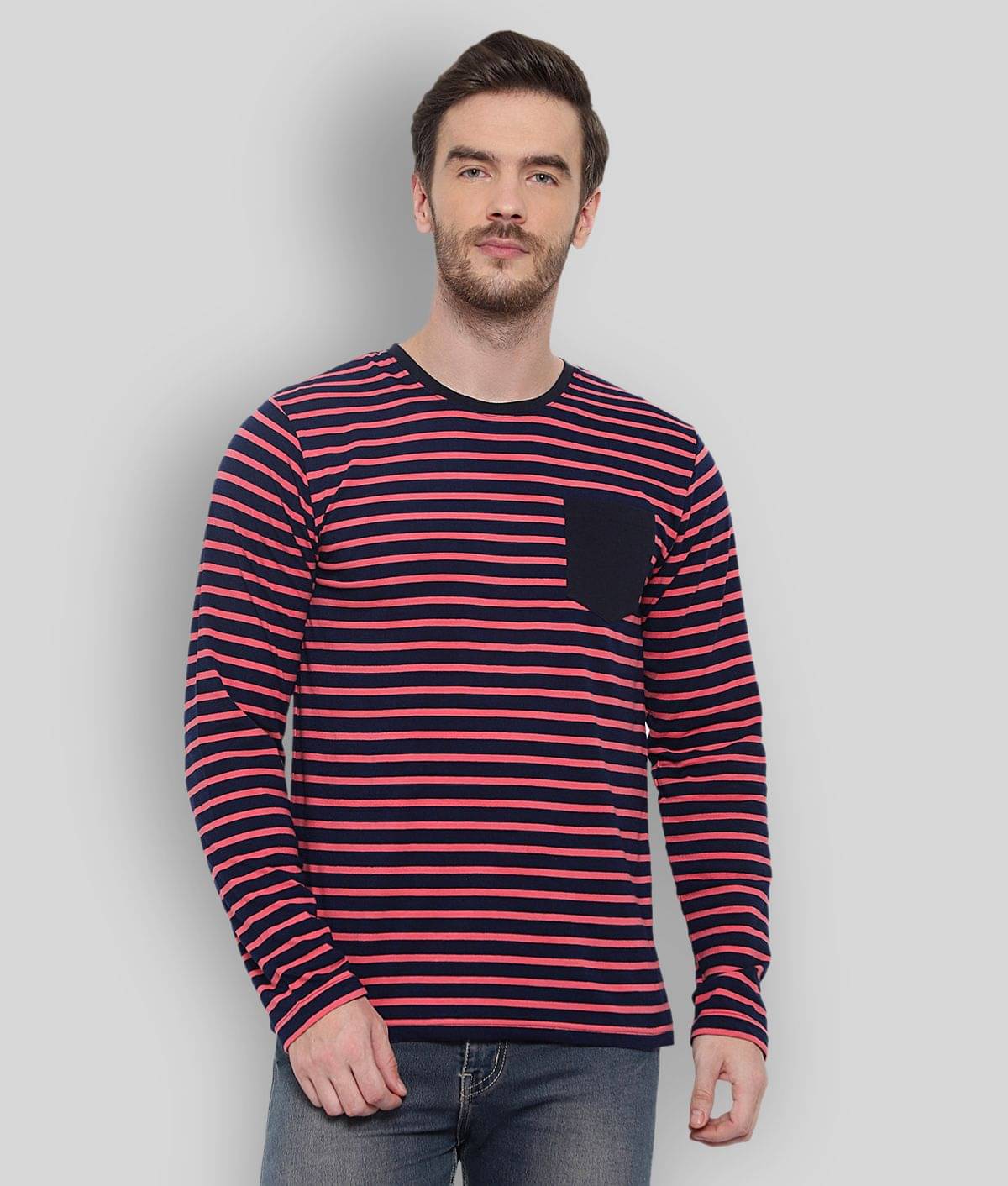     			Glito Pack of 1 Cotton Blend Regular Fit Men's T-Shirt ( Multicolor )