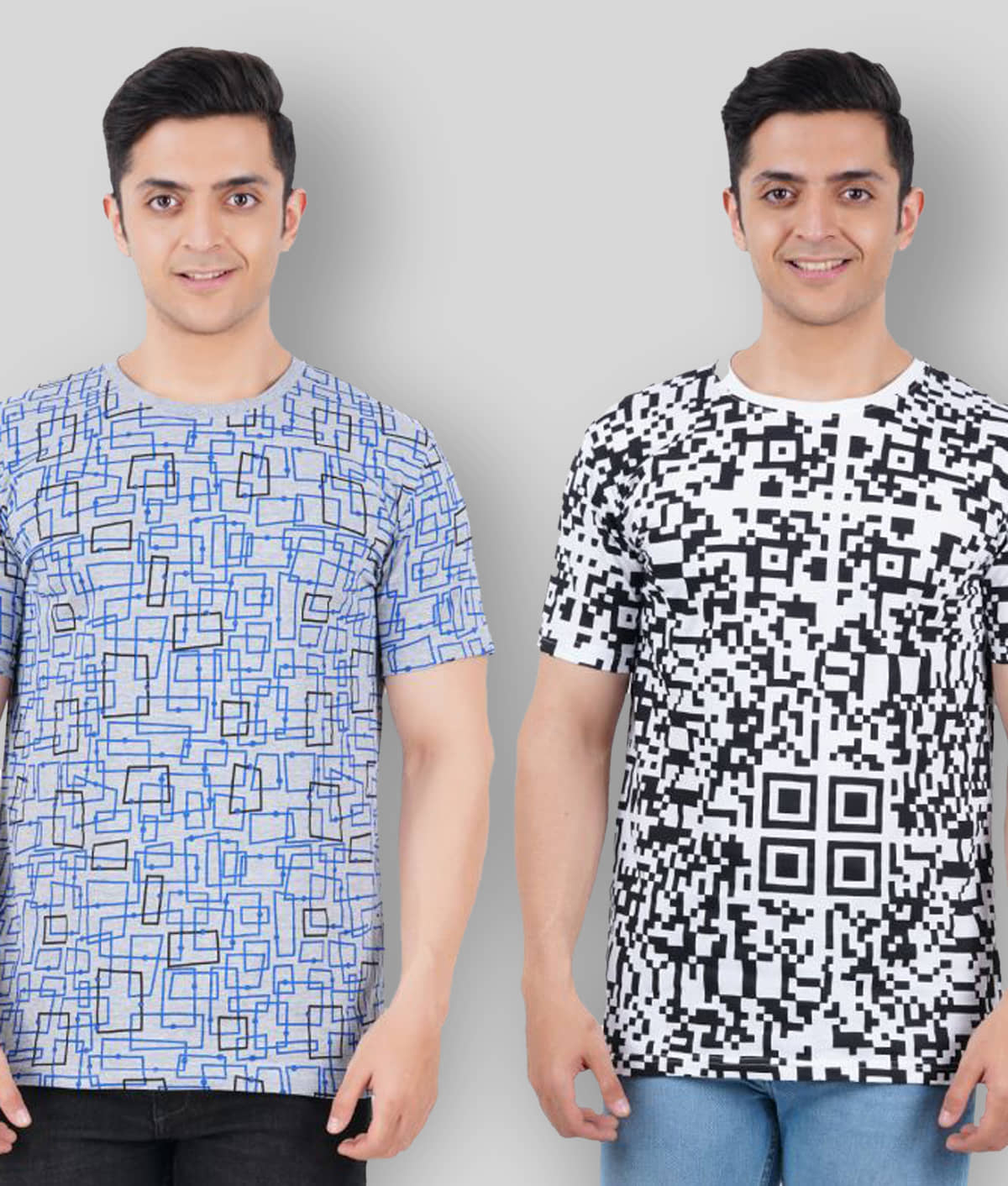 NOW OR NEVER Pack of 2 Cotton Blend Regular Fit Men's T-Shirt ( Green )