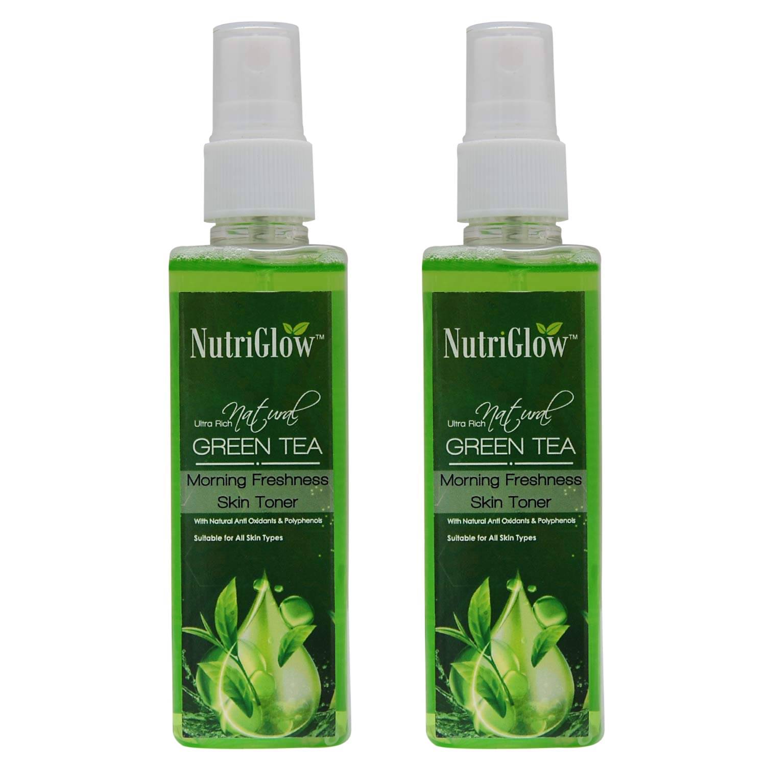     			Nutriglow Gree Tea Toner Skin Freshener 200 mL Pack of 2