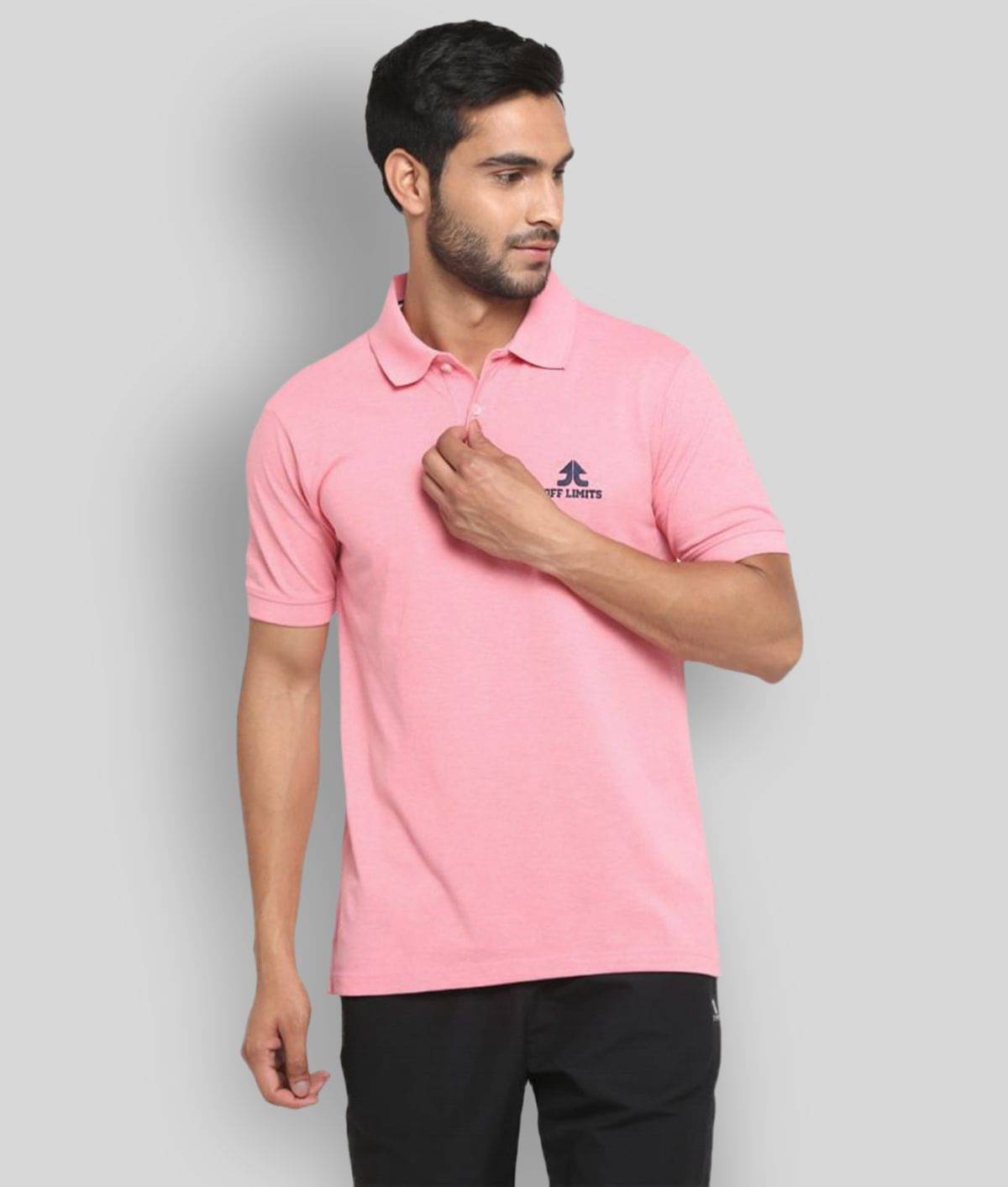     			OFF LIMITS - Pink Polyester Regular Fit Men's Sports Polo T-Shirt ( Pack of 1 )