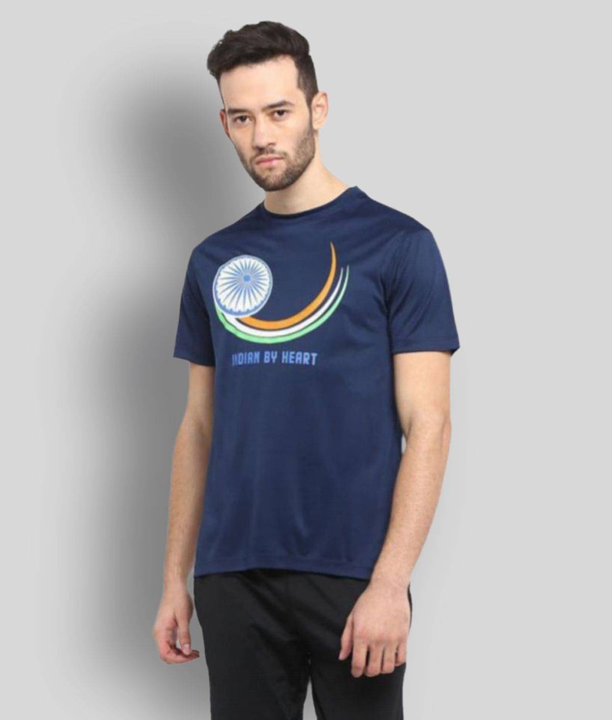     			OFF LIMITS - Navy Blue Polyester Regular Fit Men's Sports T-Shirt ( Pack of 1 )