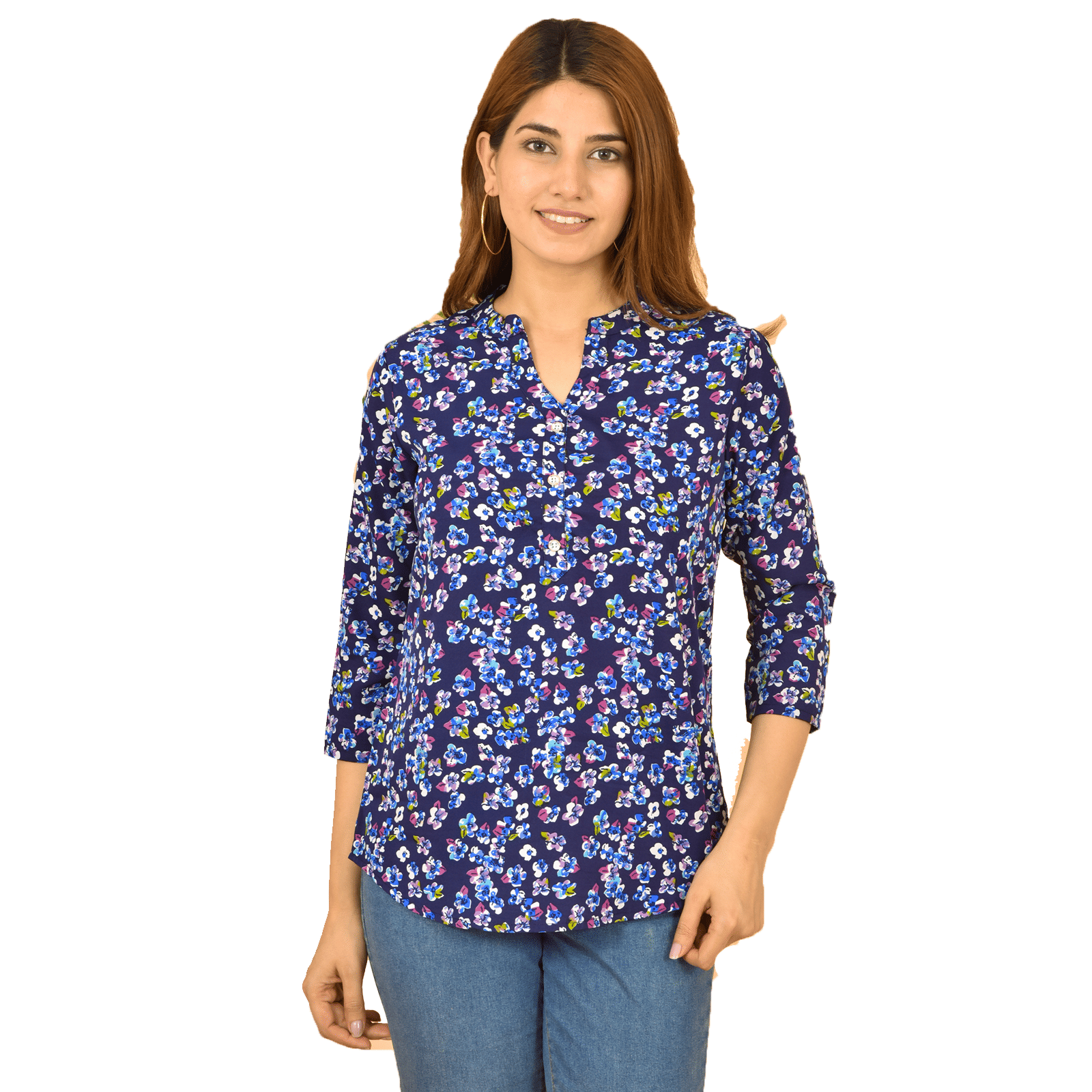     			QuaClo Women's Crepe Regular Top ( Multicolor )