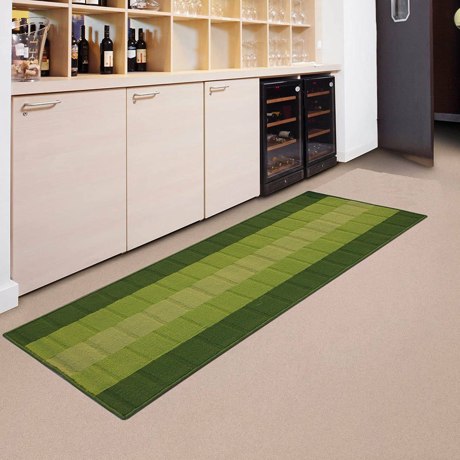     			Status Green Polypropylene Carpet Checks 2x5 Ft